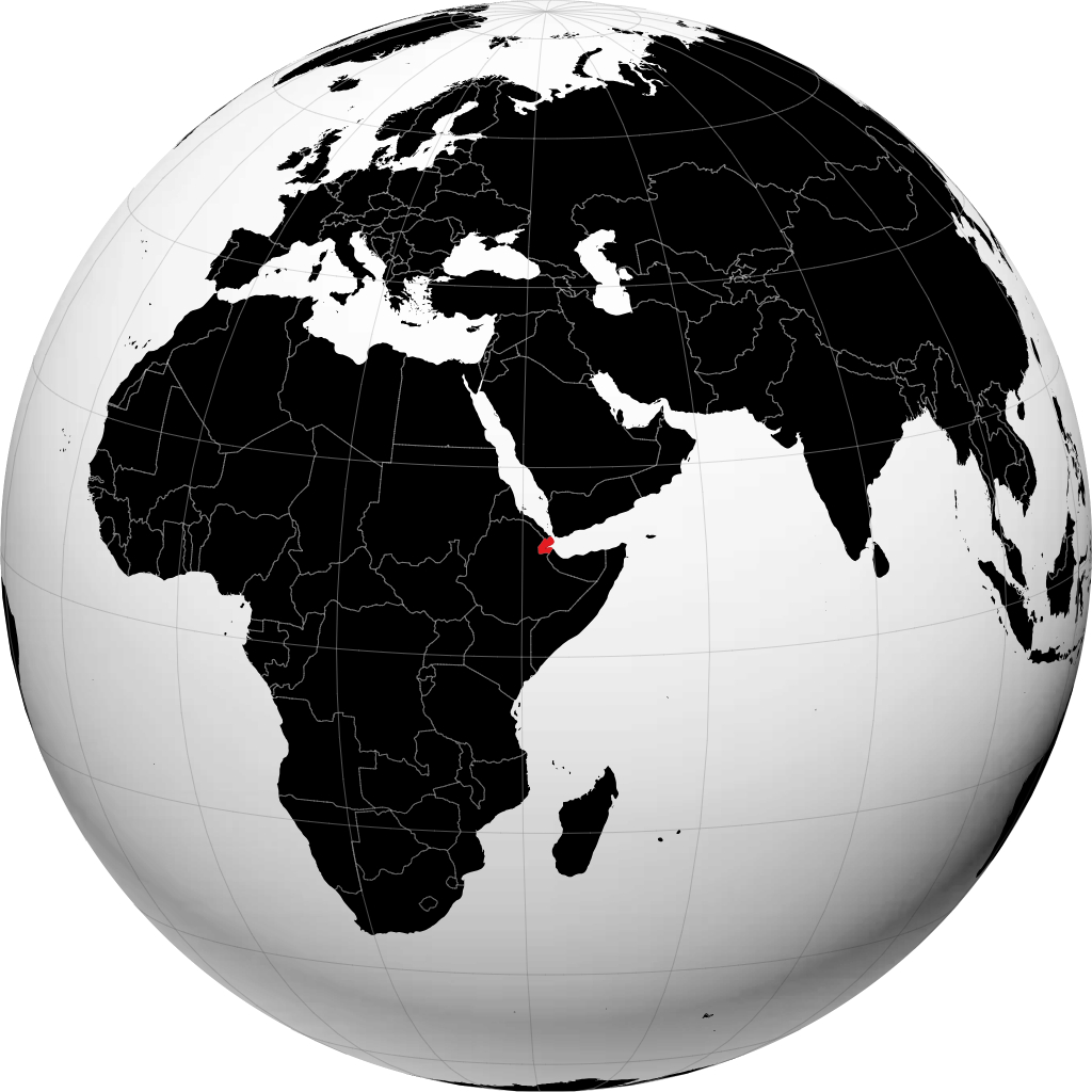 Djibouti di globe