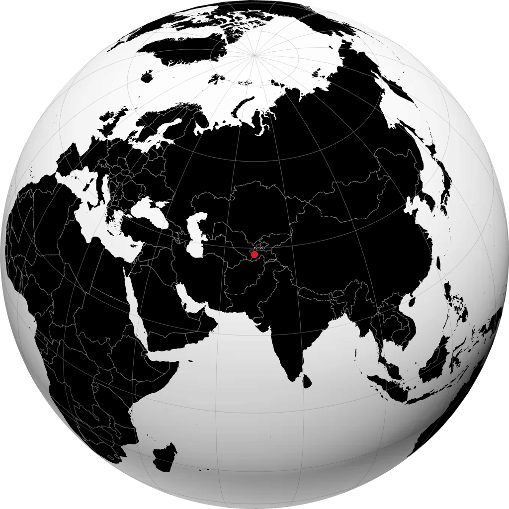 Dushanbe di globe
