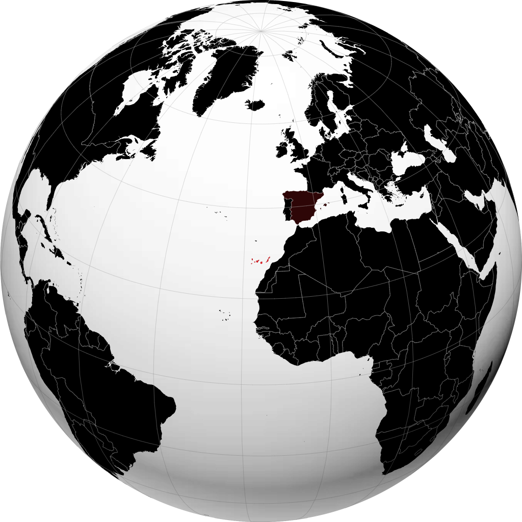 Kepulauan Canary di globe