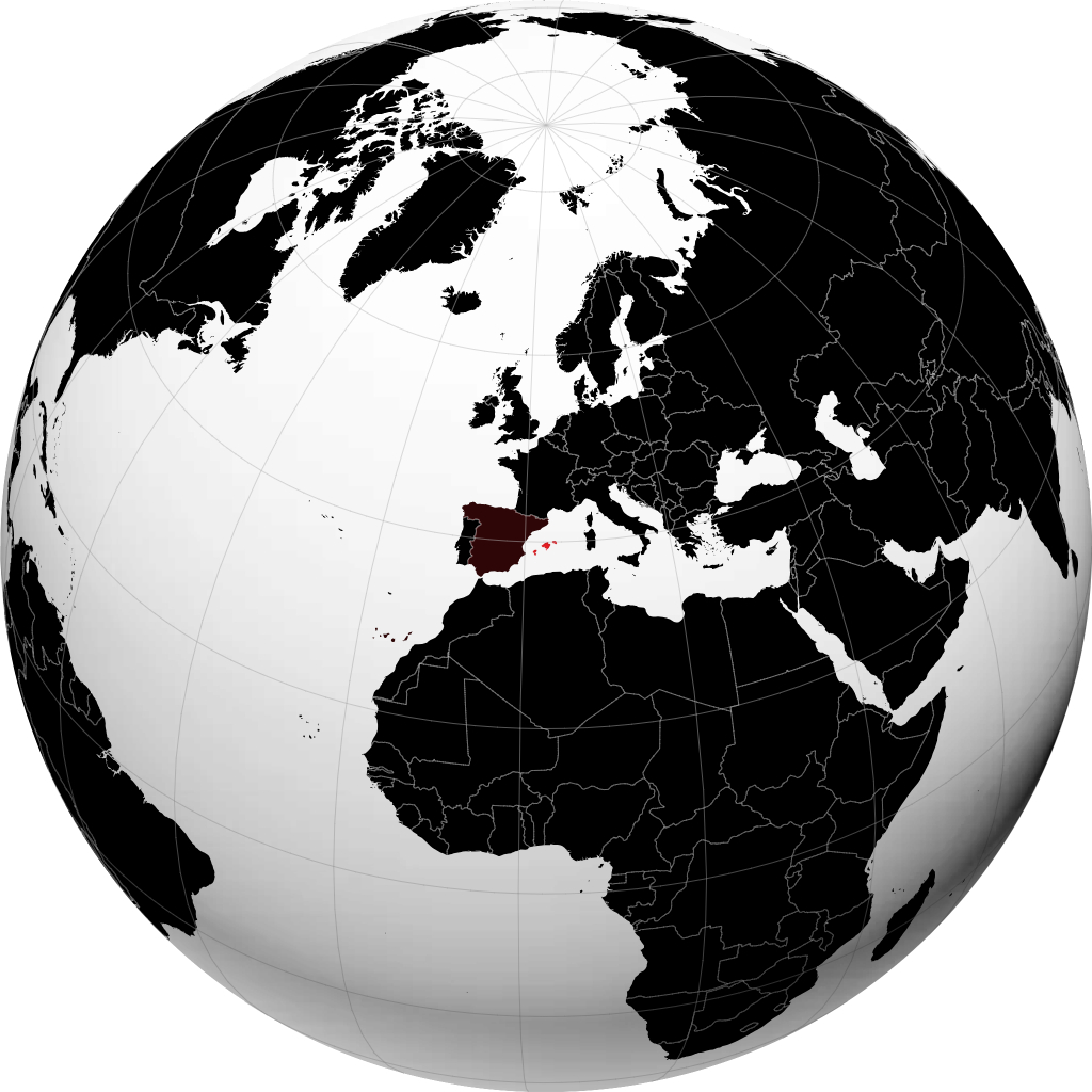 Kepulauan Balearik di globe