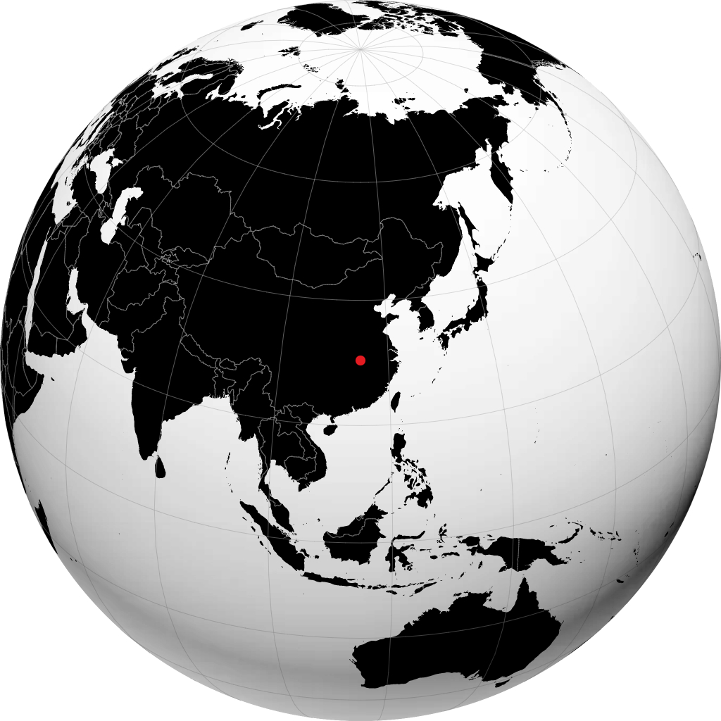 Ezhou di globe