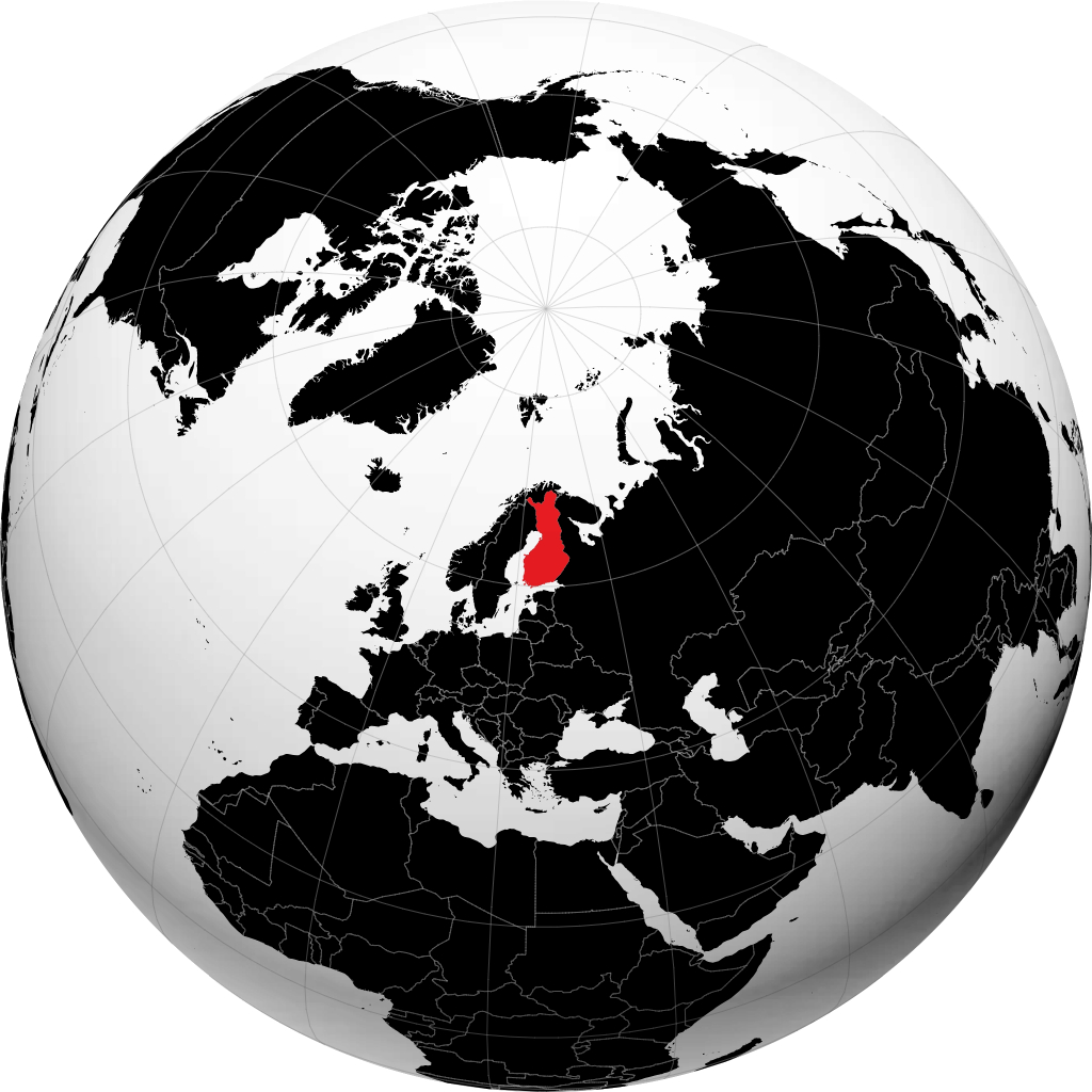 Finlandia di globe