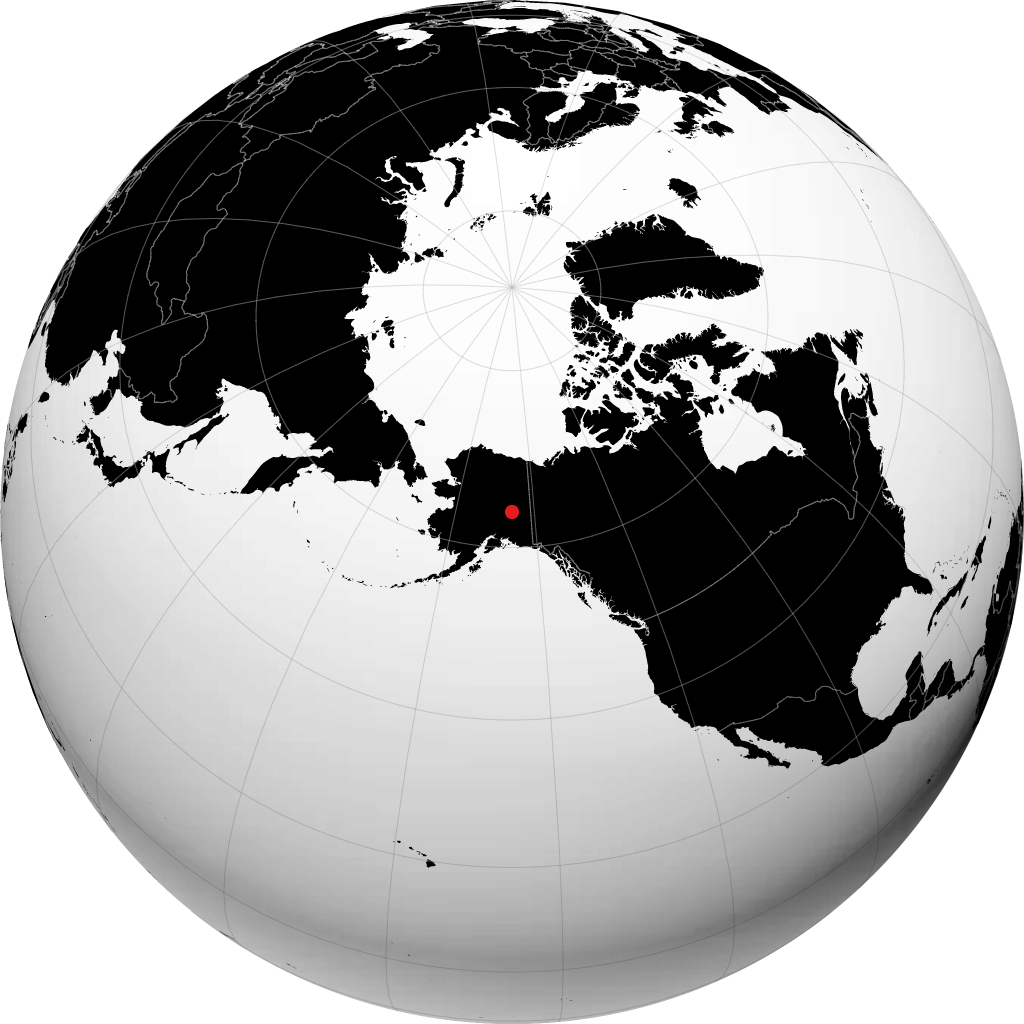 Fort Greely di globe