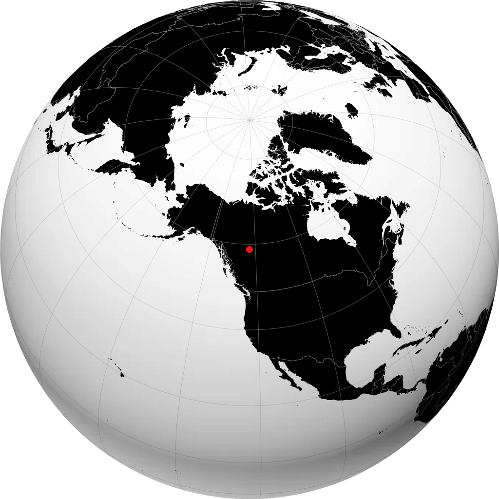 Fort Nelson di globe