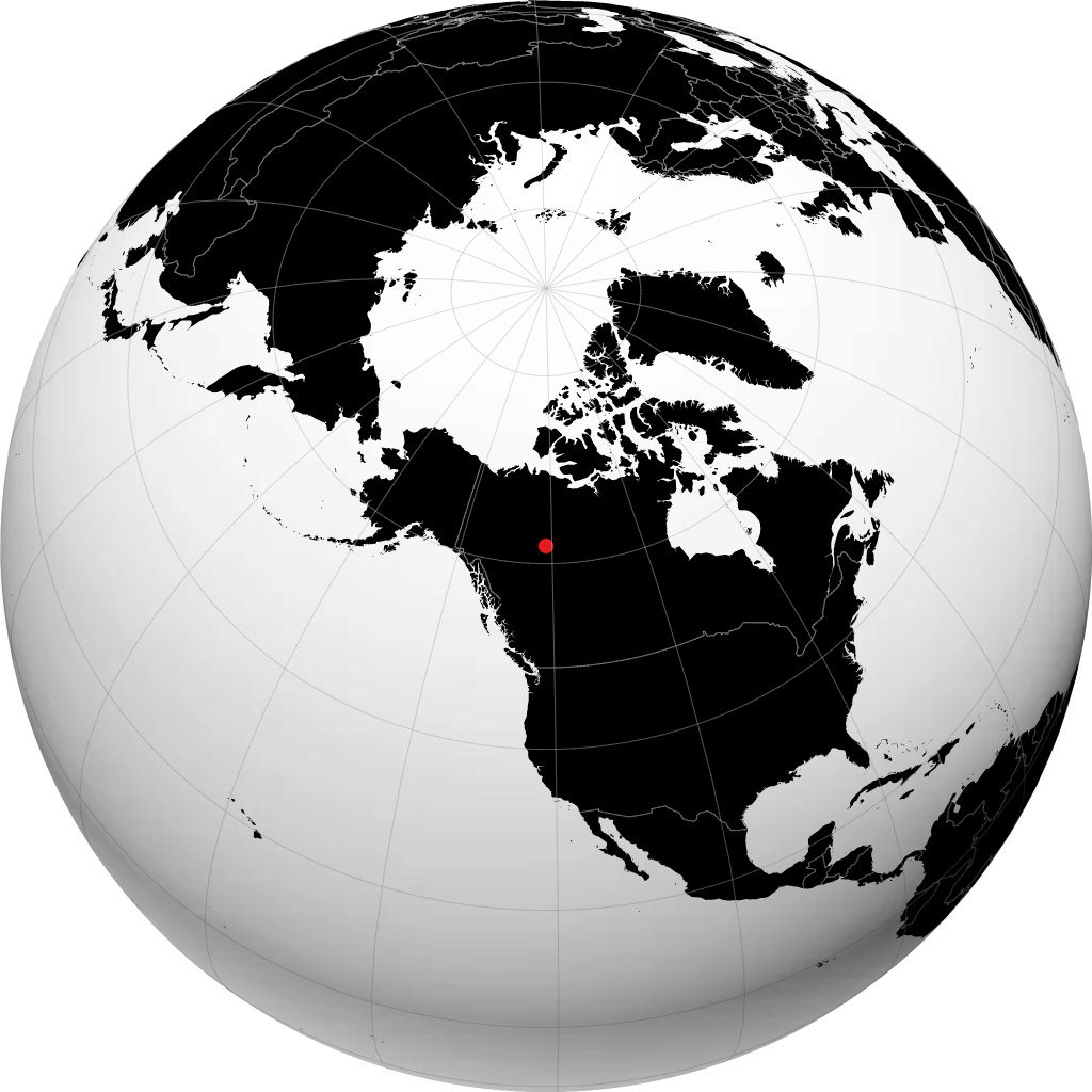 Fort Simpson di globe