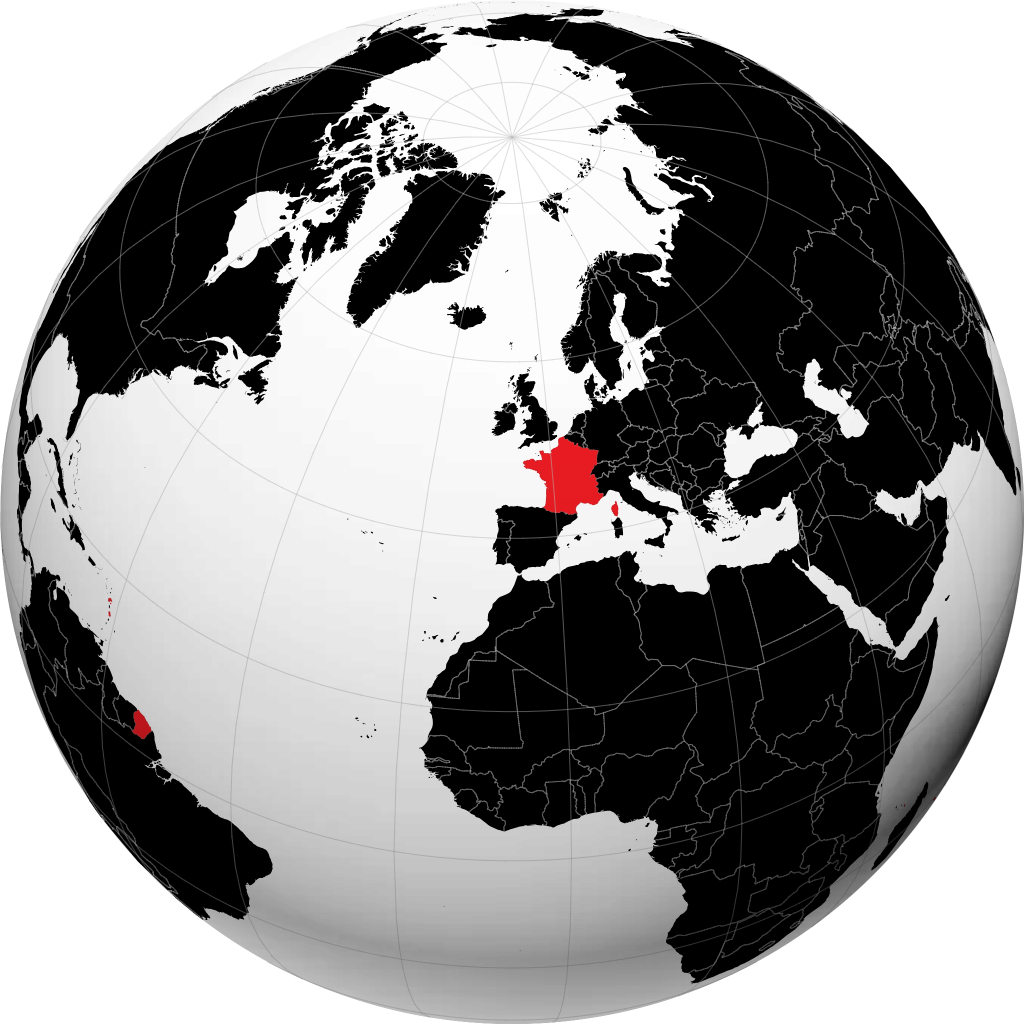Prancis di globe