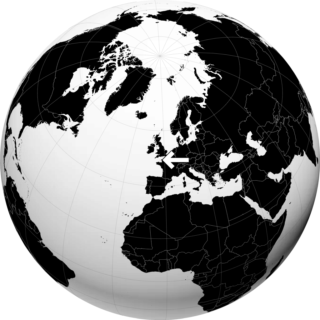 Guernsey di globe