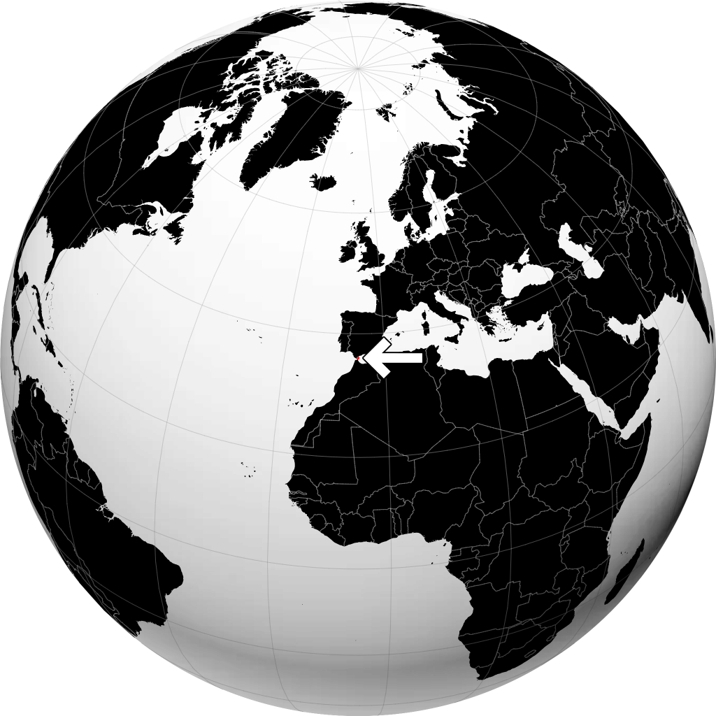 Gibraltar di globe