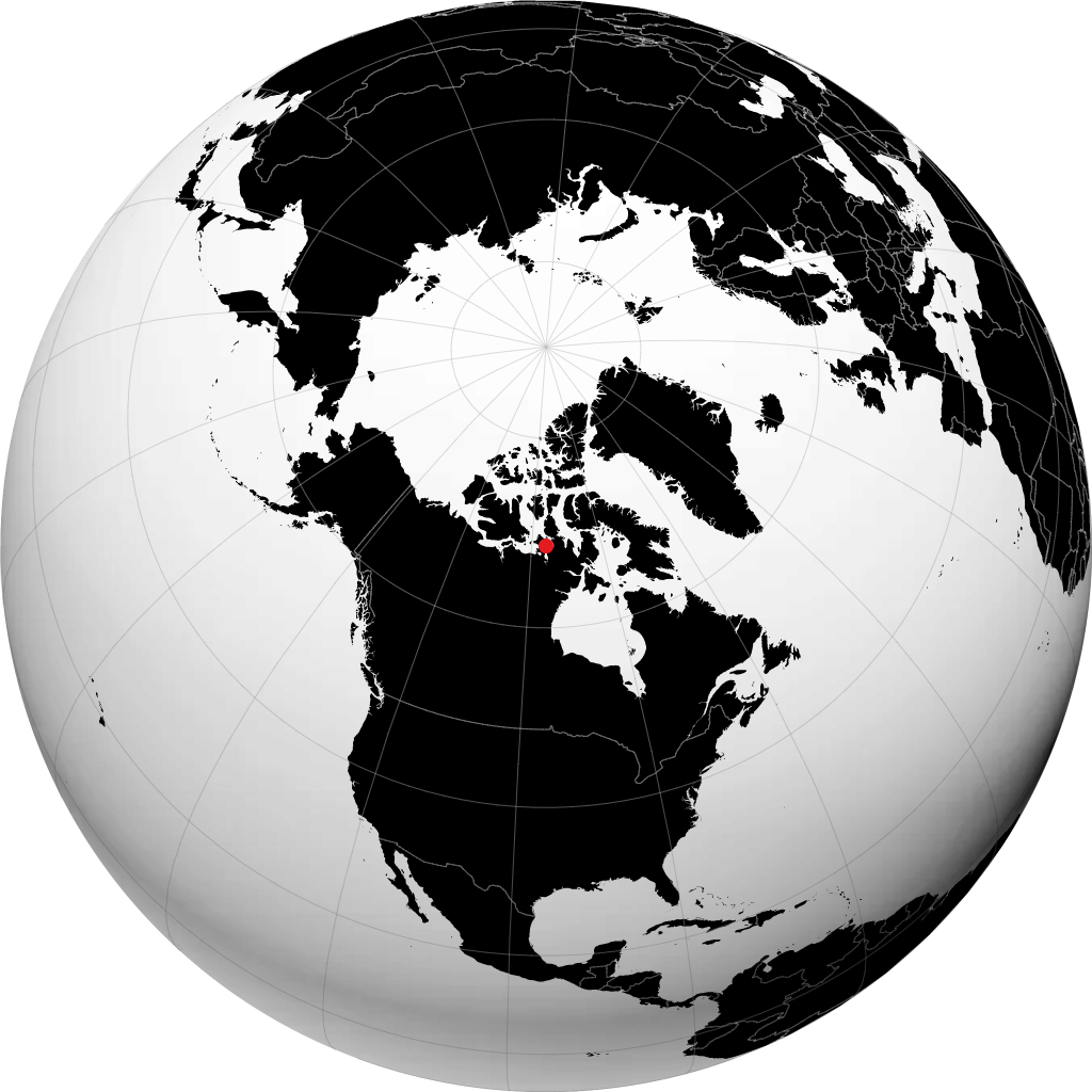 Gjoa Haven di globe