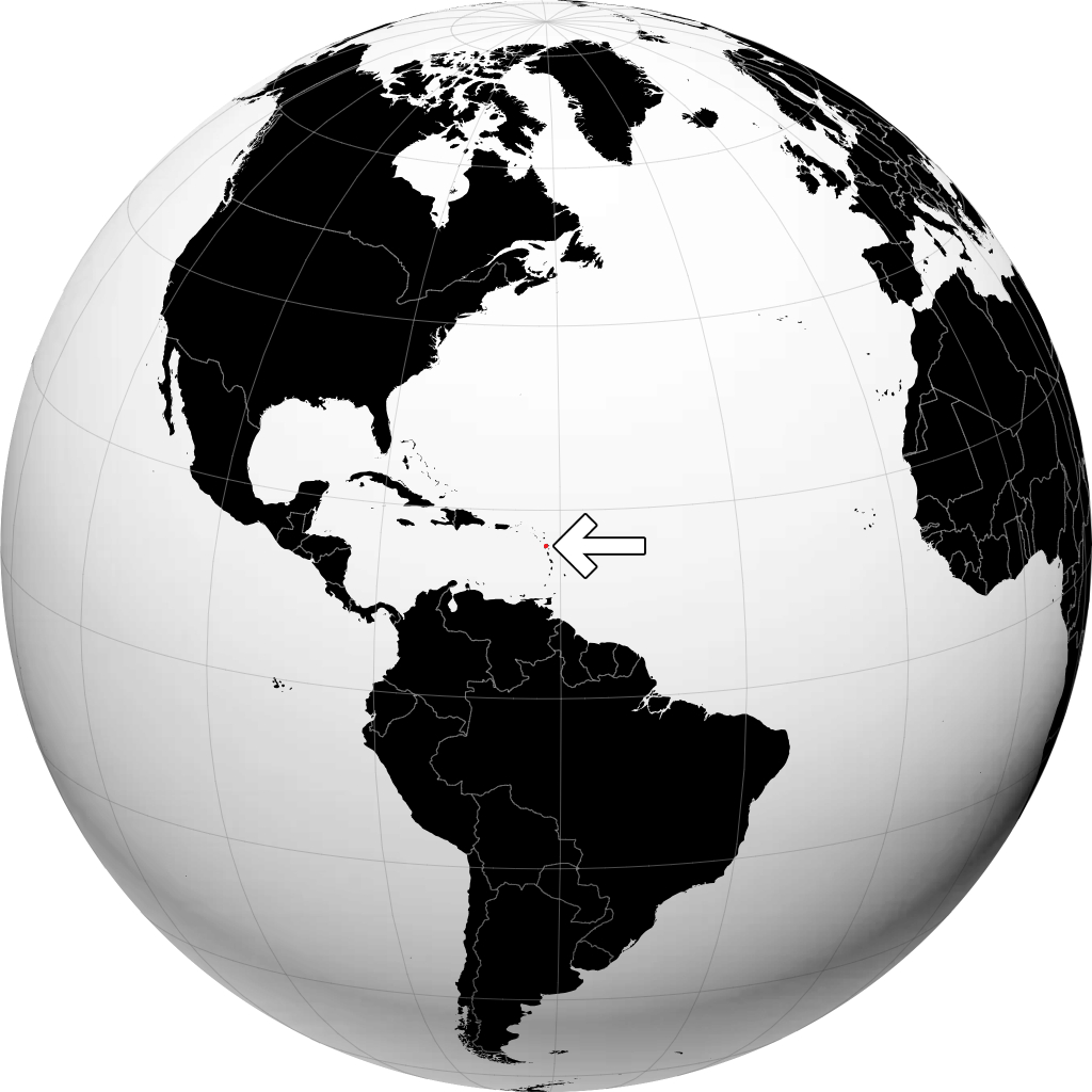 Guadeloupe di globe