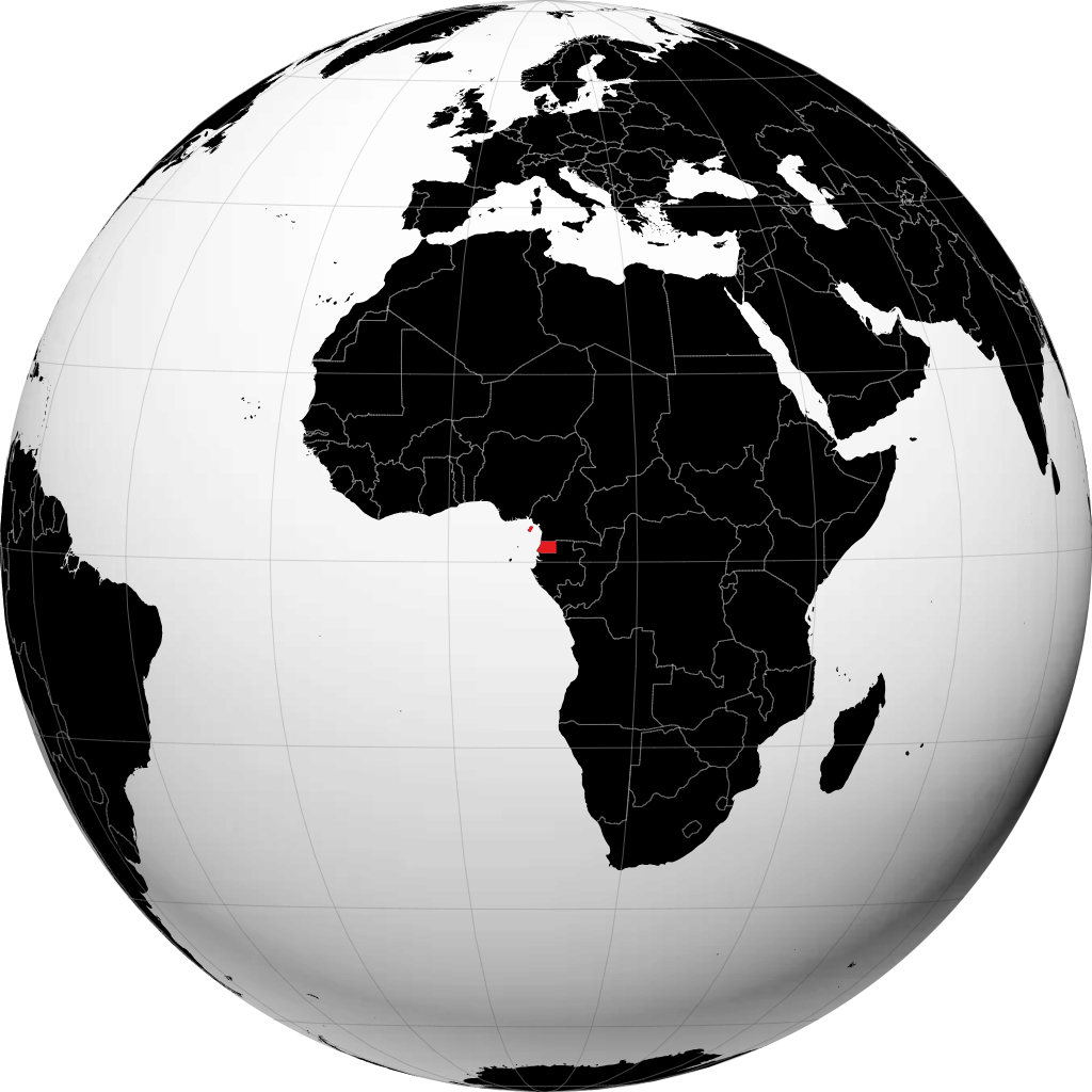 Guinea Khatulistiwa di globe