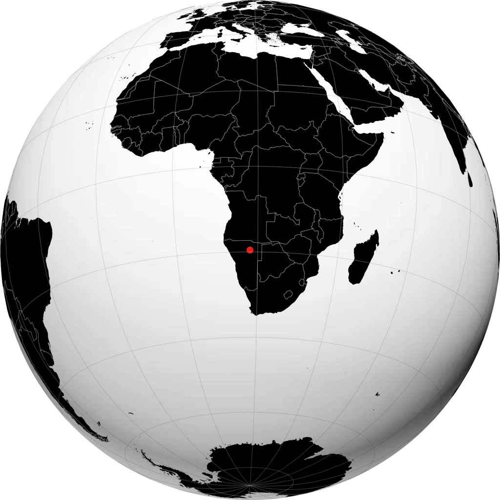 Grootfontein di globe