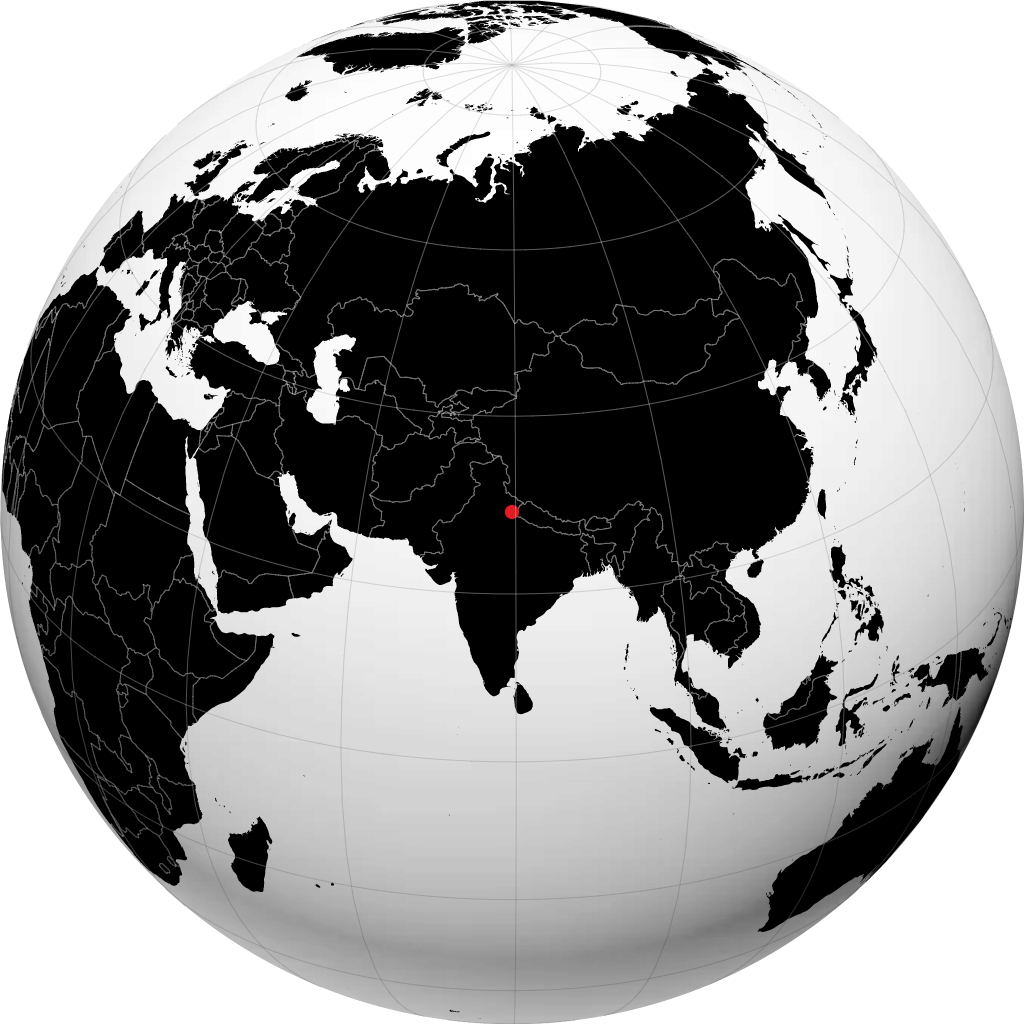 Haldwani di globe