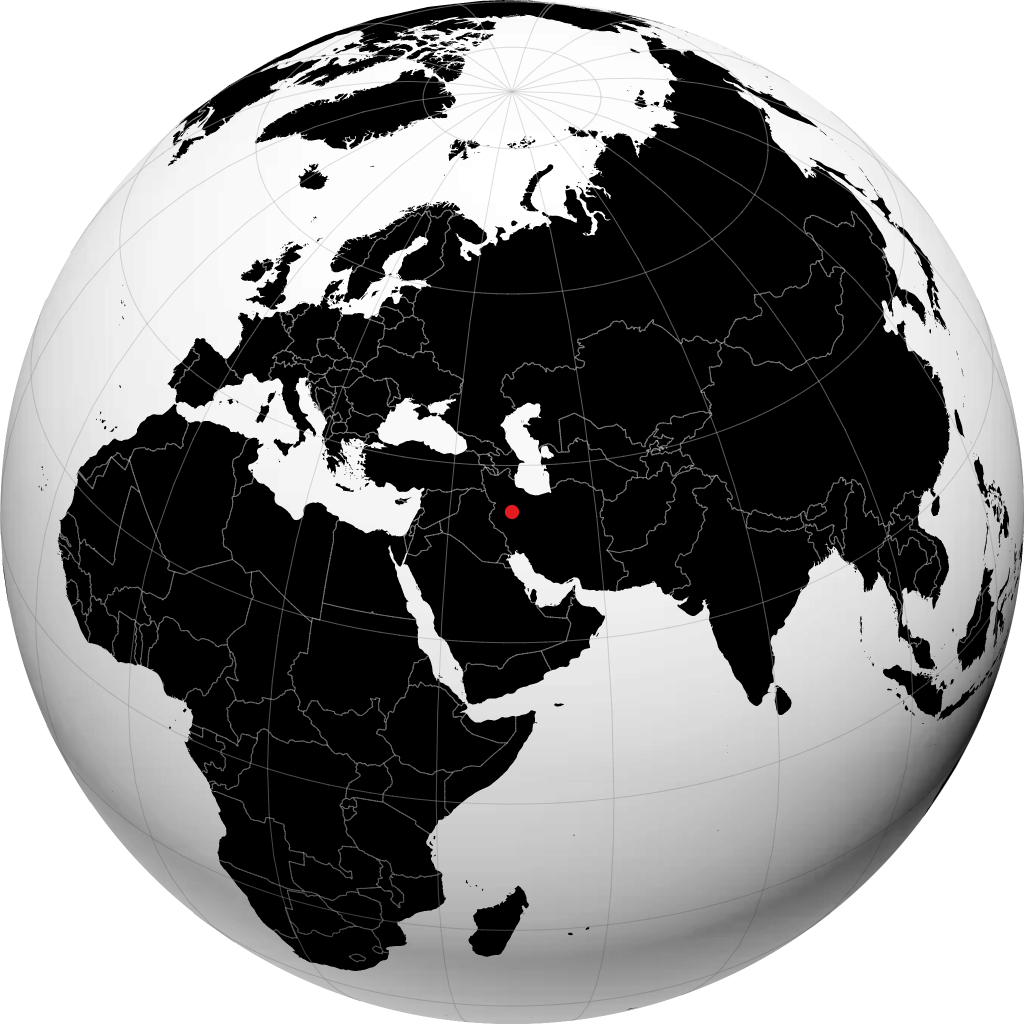 Hamadan di globe