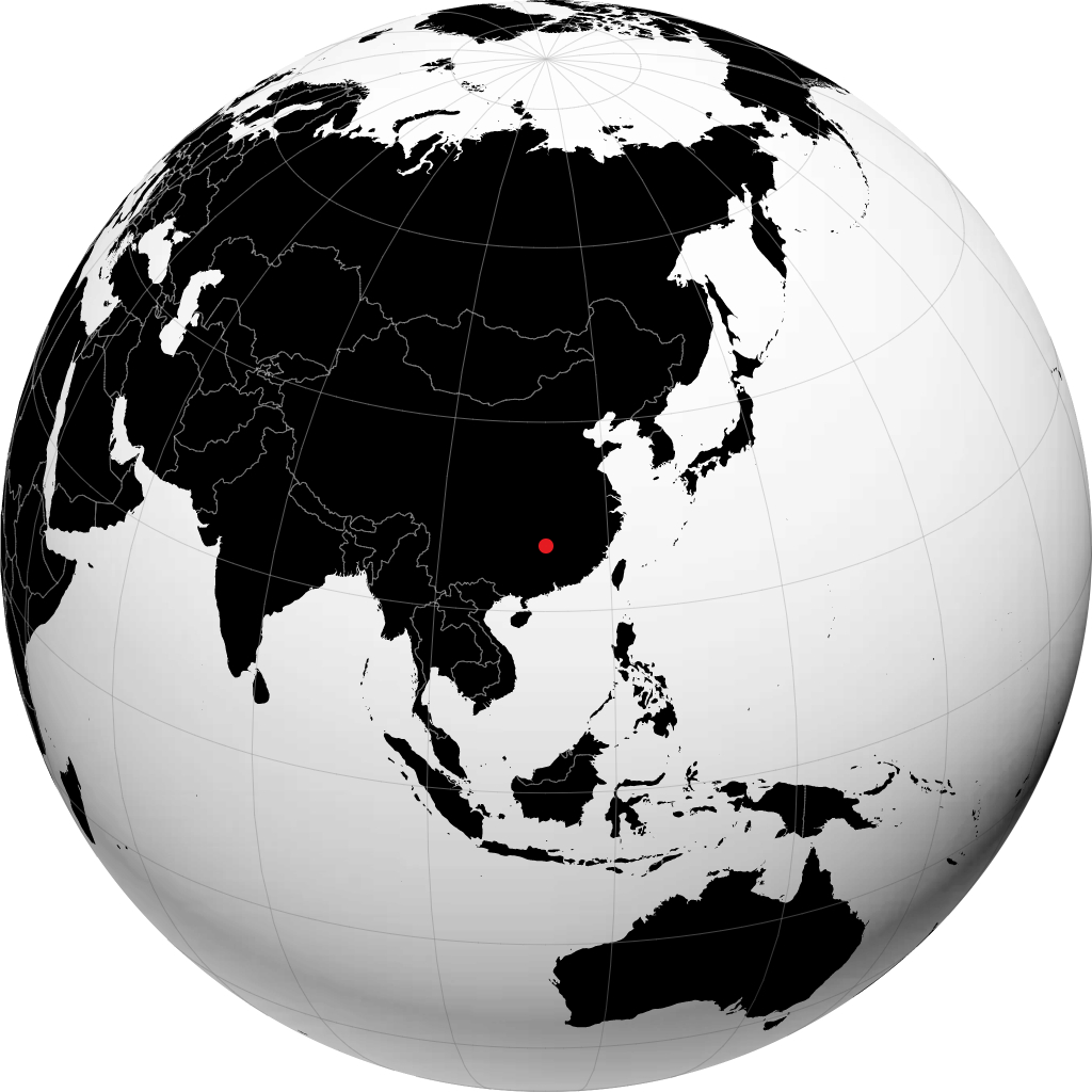 Hengyang di globe