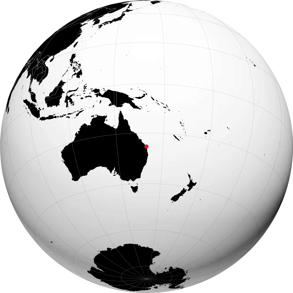 Hervey Bay di globe