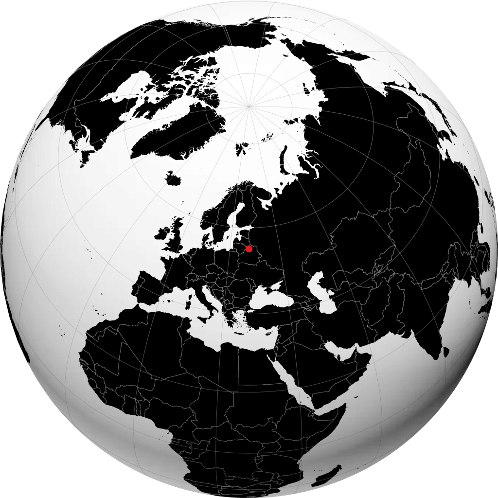 Hlybokaye di globe