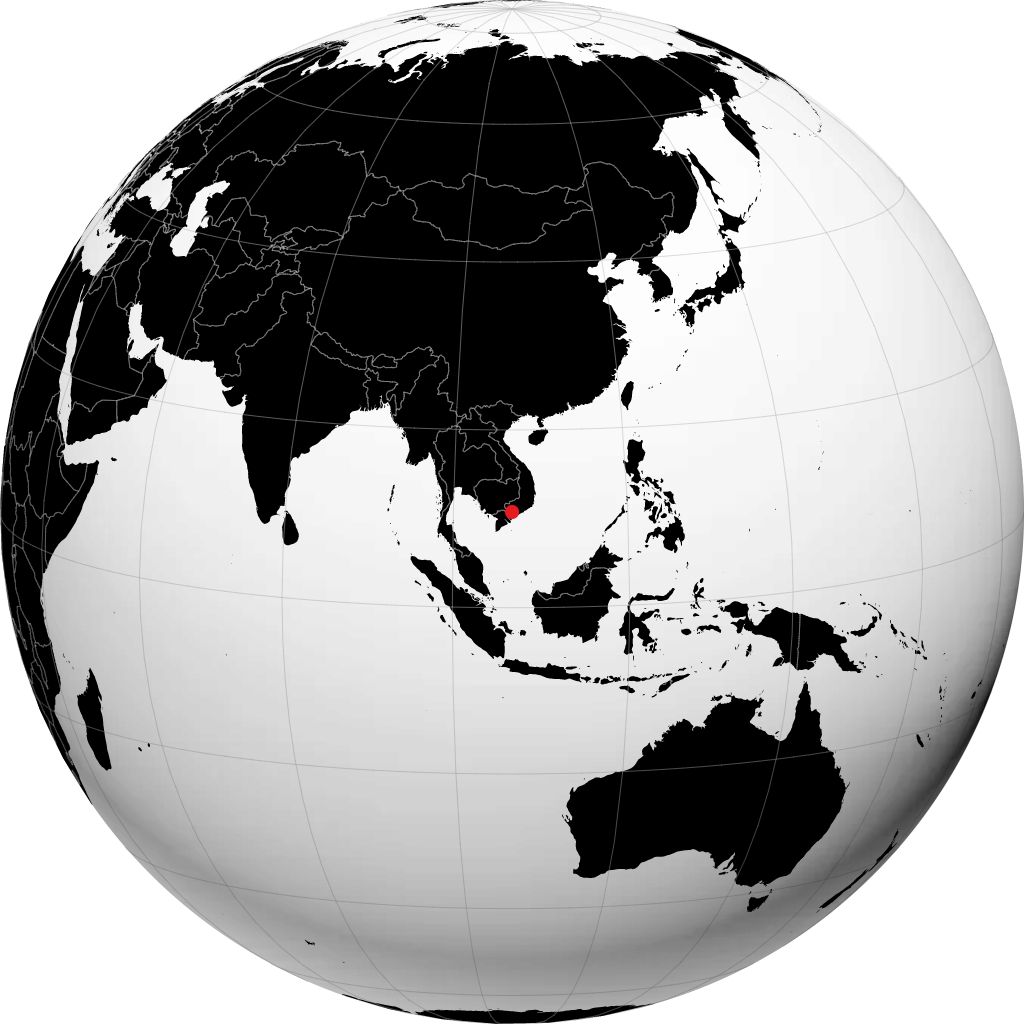Kota Ho Chi Minh di globe