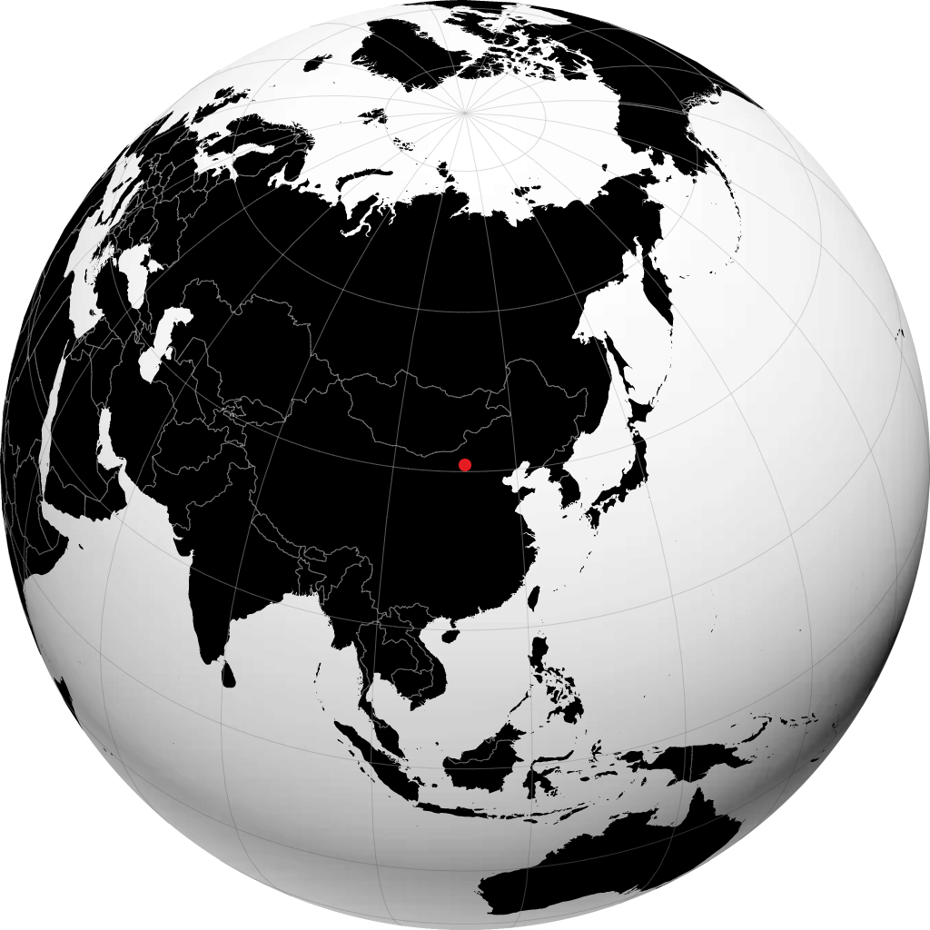 Hohhot di globe