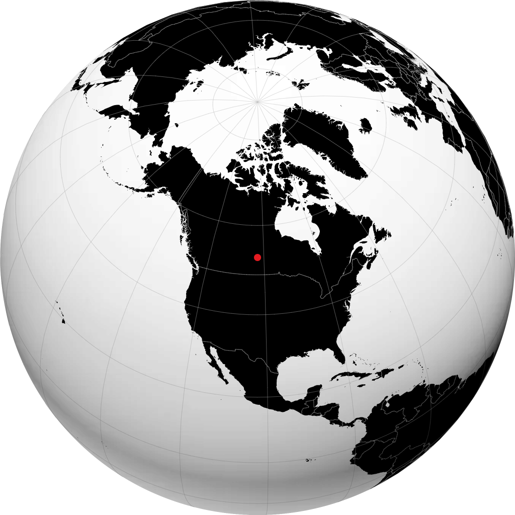 Hudson Bay di globe