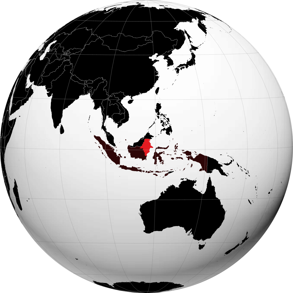 Provinsi Kalimantan Timur di globe