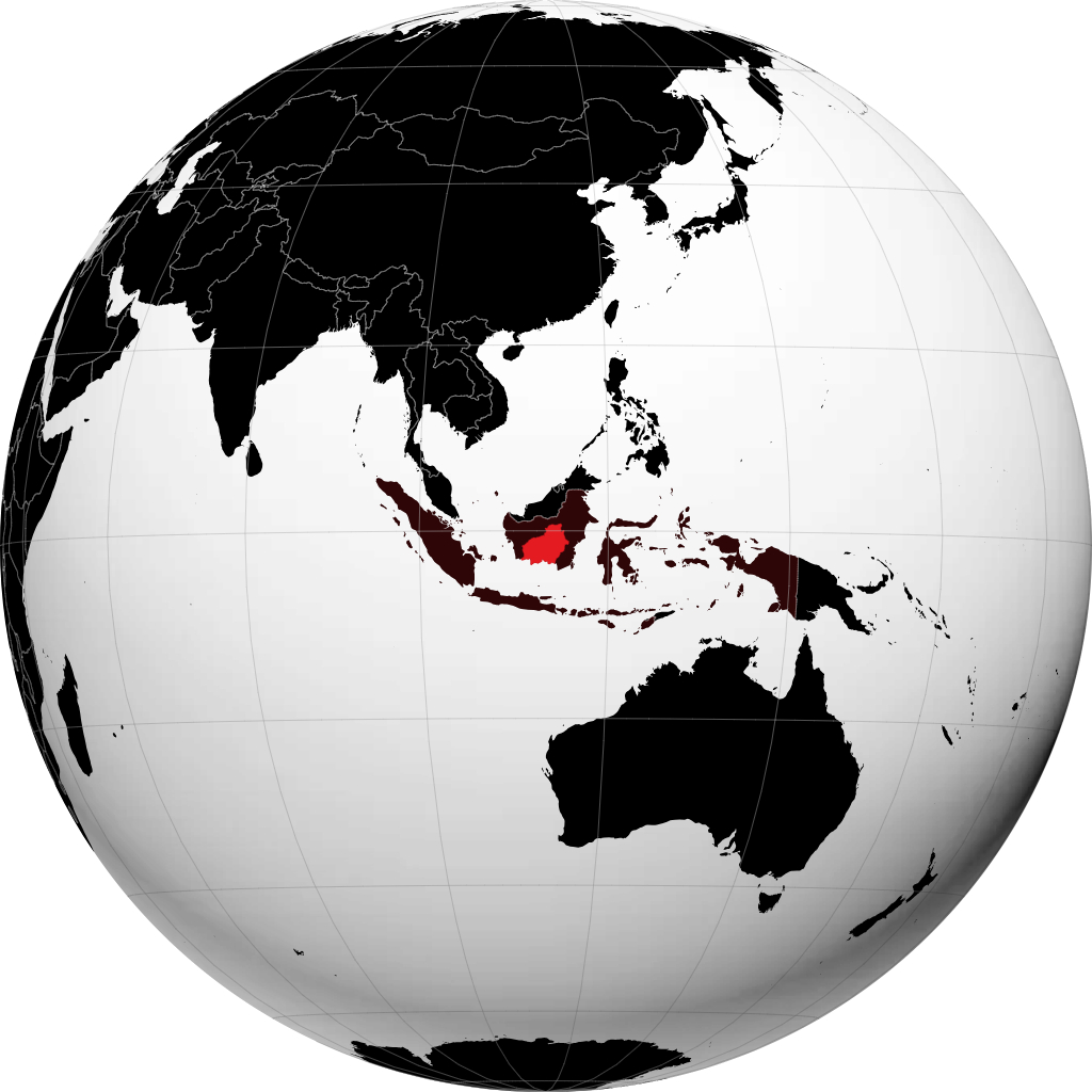 Provinsi Kalimantan Tengah di globe