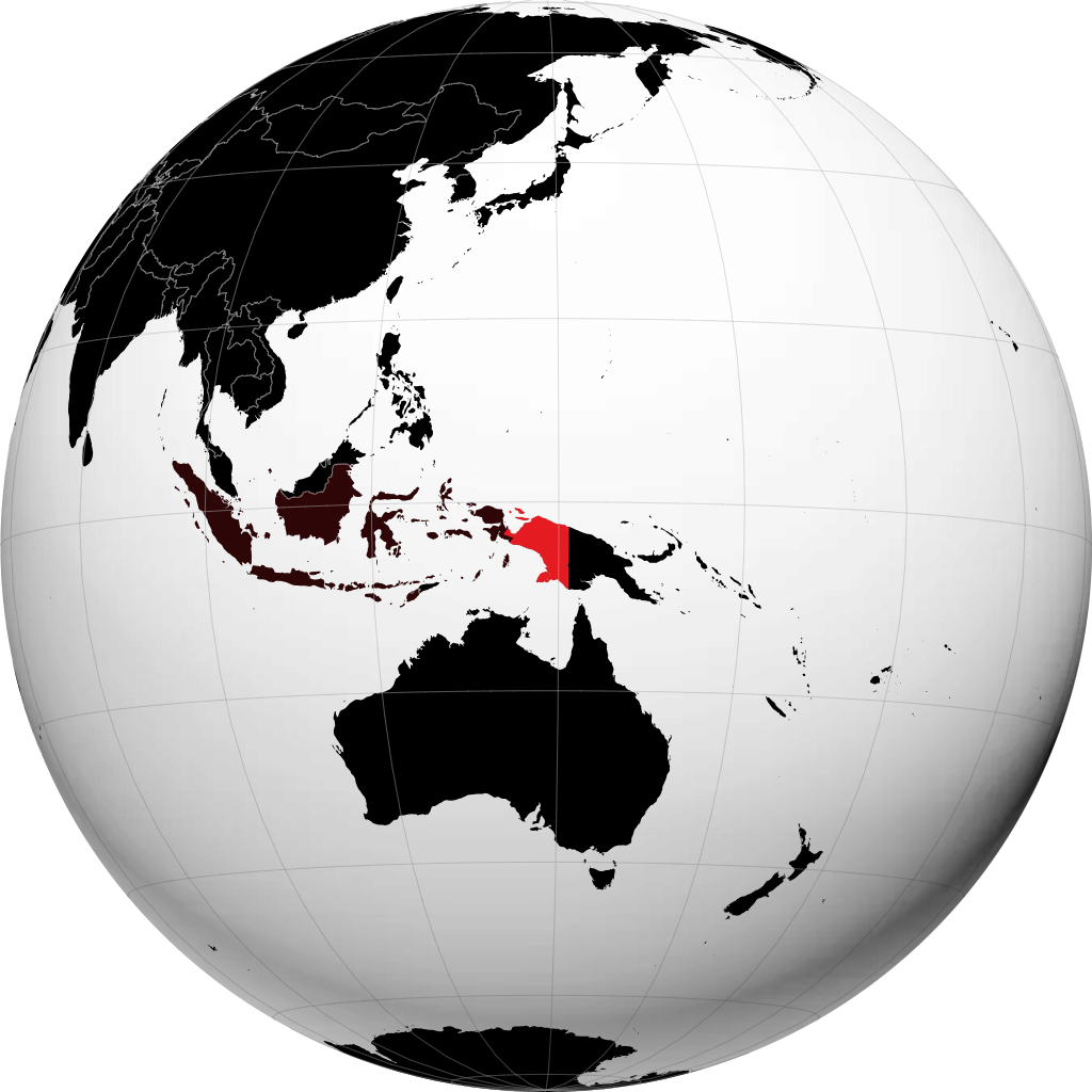 Provinsi Papua di globe