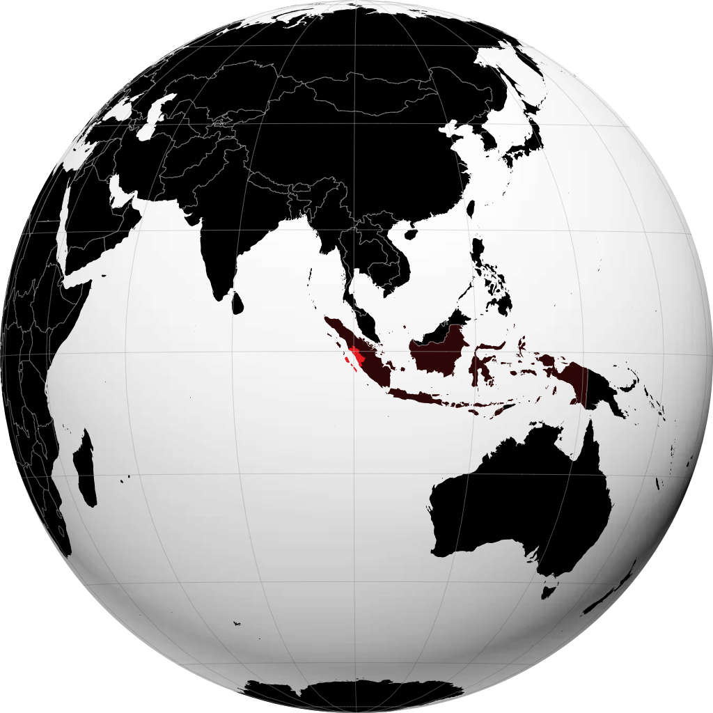 Provinsi Sumatera Barat di globe