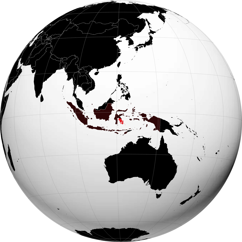 Sulawesi Tenggara di globe