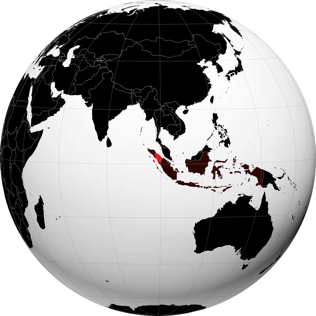 Sumatera Utara di globe