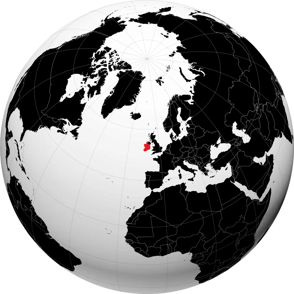 Irlandia di globe
