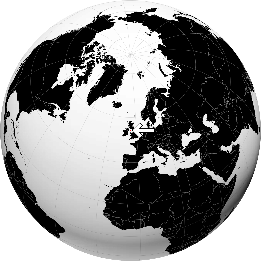 Pulau Man di globe