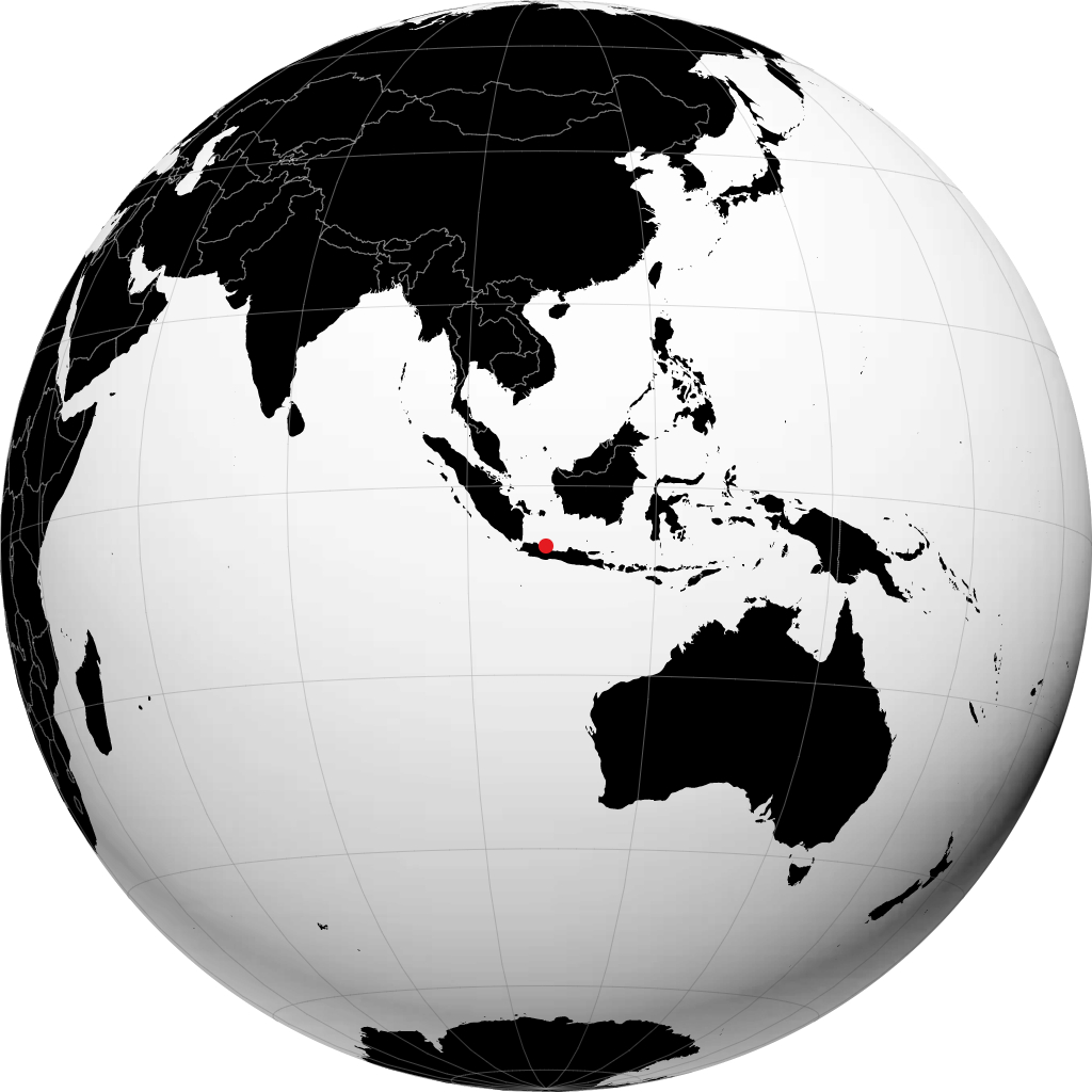 Indramayu di globe