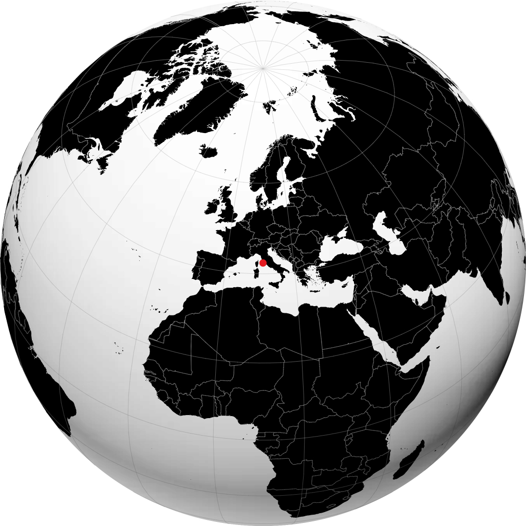 Isola del Giglio di globe