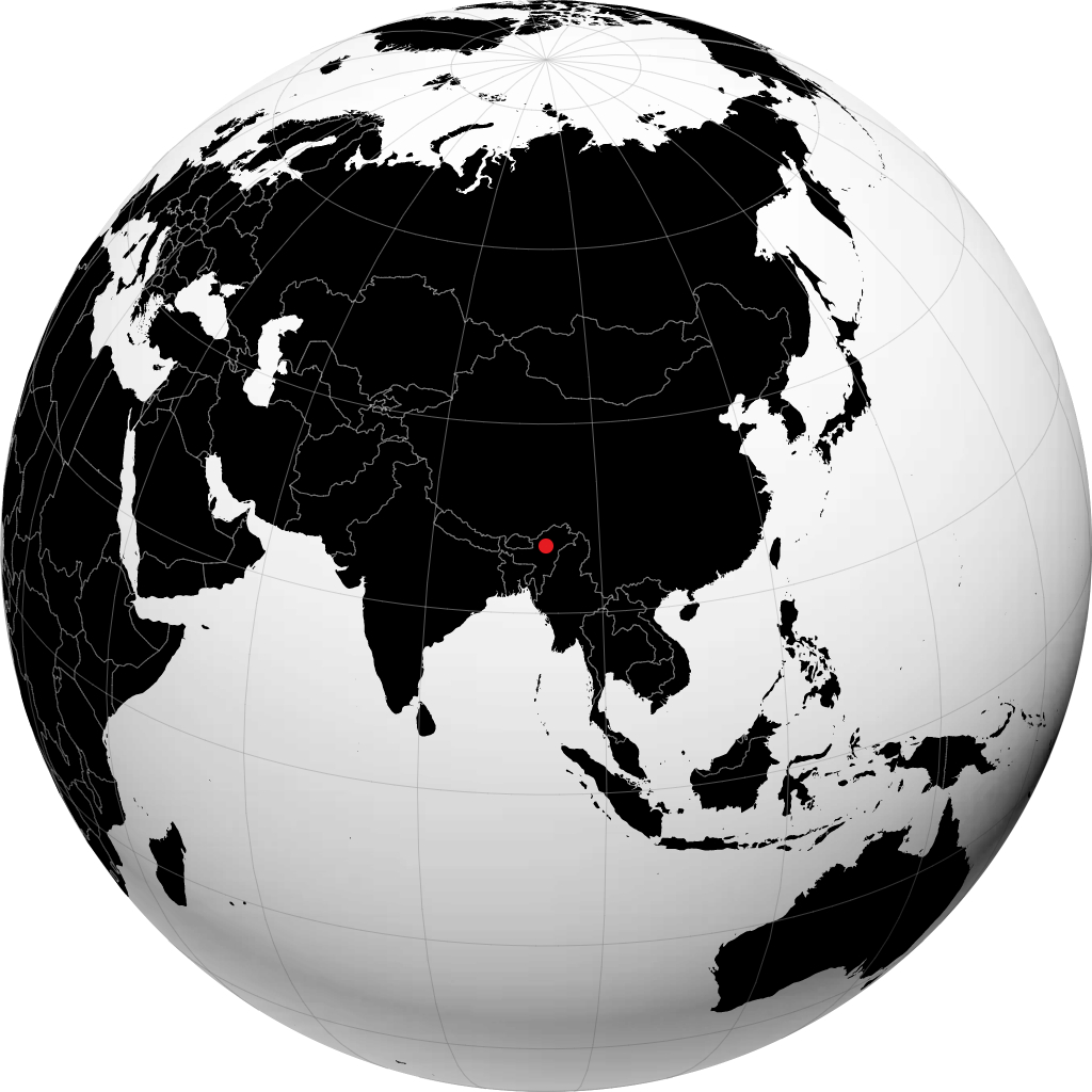 Itanagar di globe