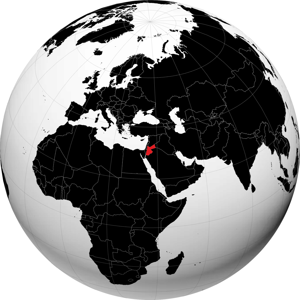 Yordania di globe