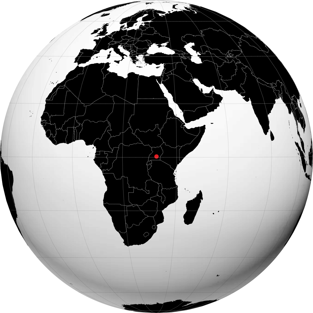 Kampala di globe
