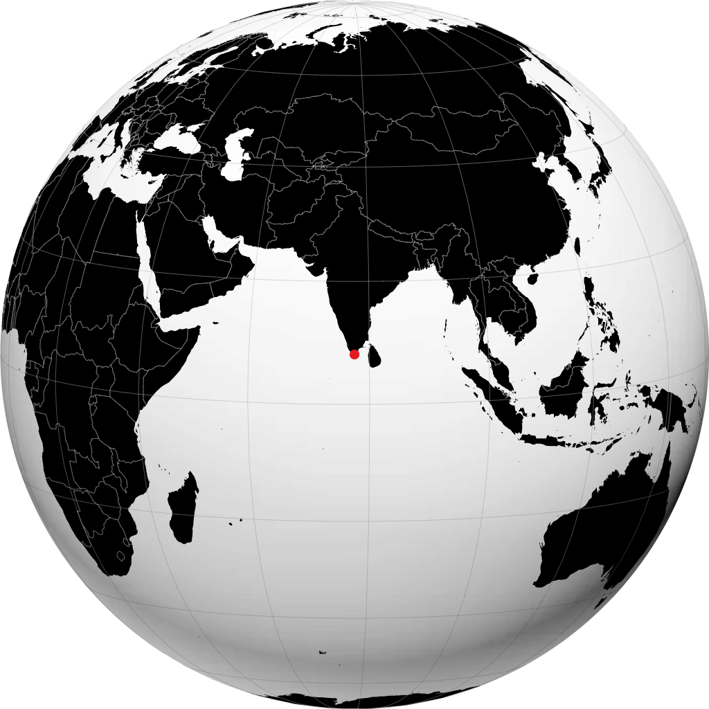 Kanniyakumari di globe