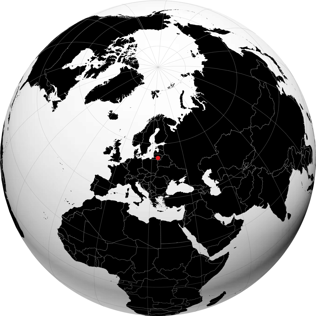 Kaunas di globe