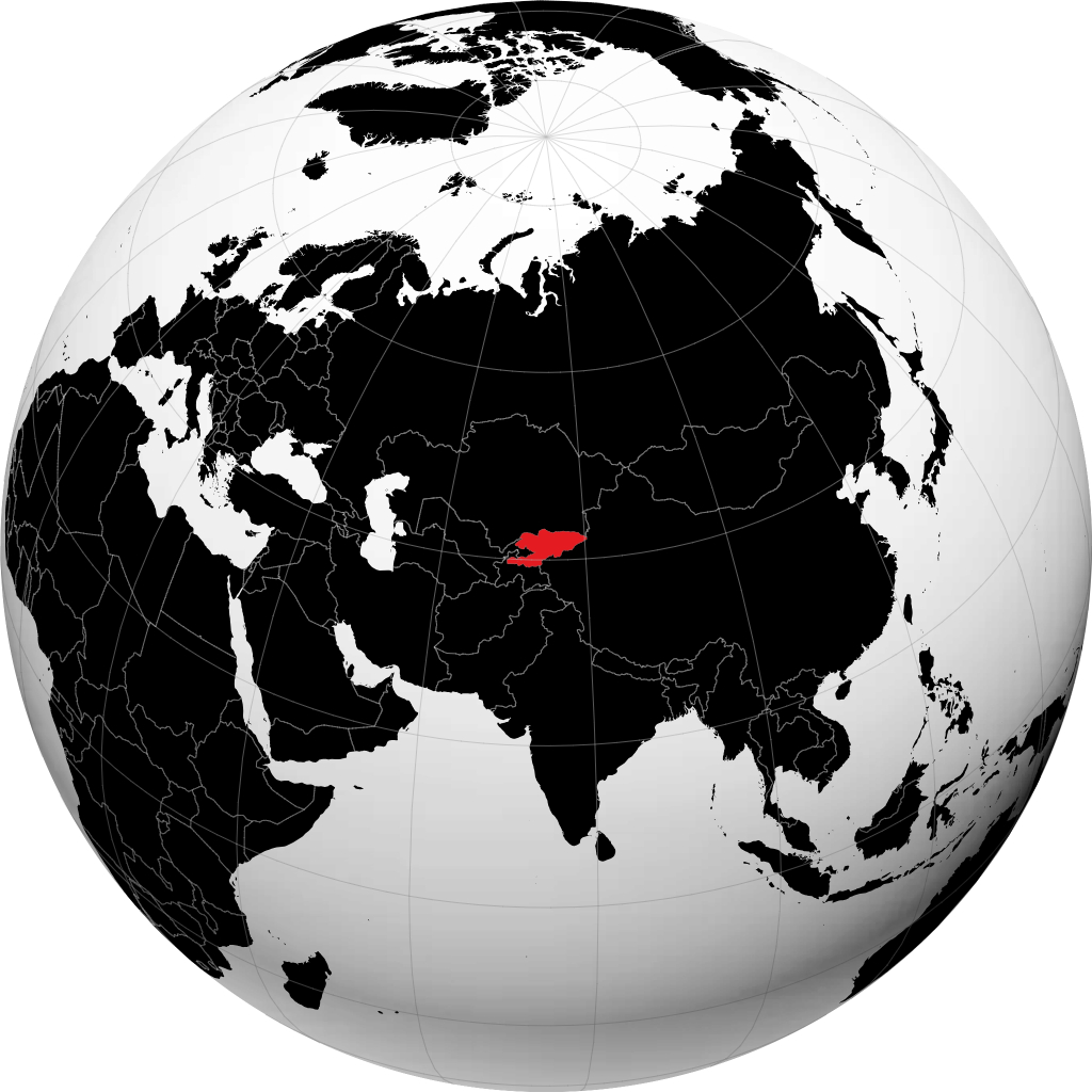 Kirgizstan di globe