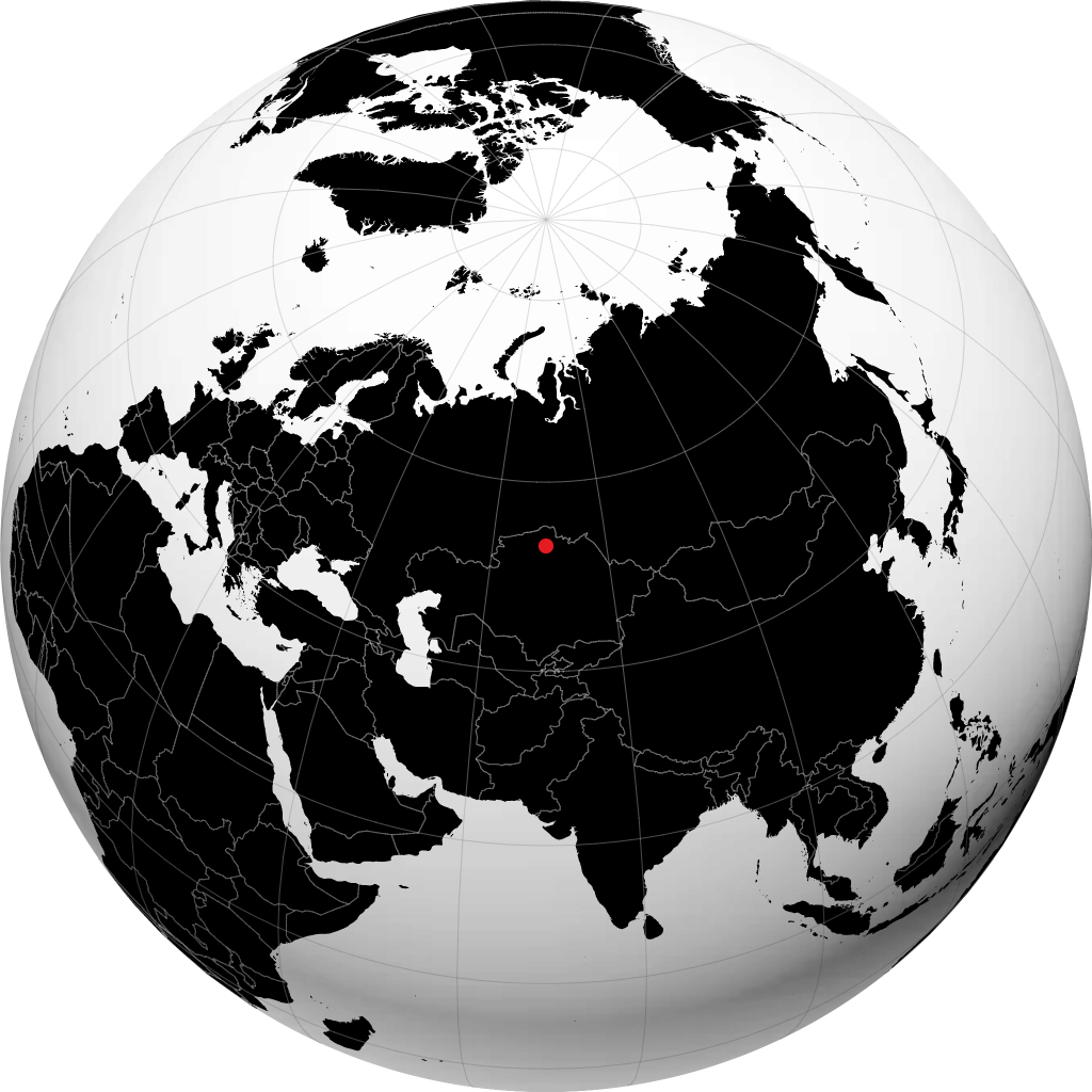Kökshetaū di globe