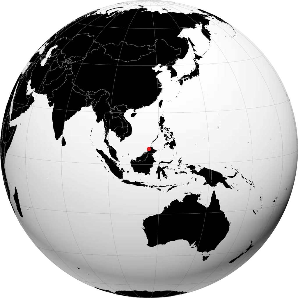 Kota Kinabalu di globe