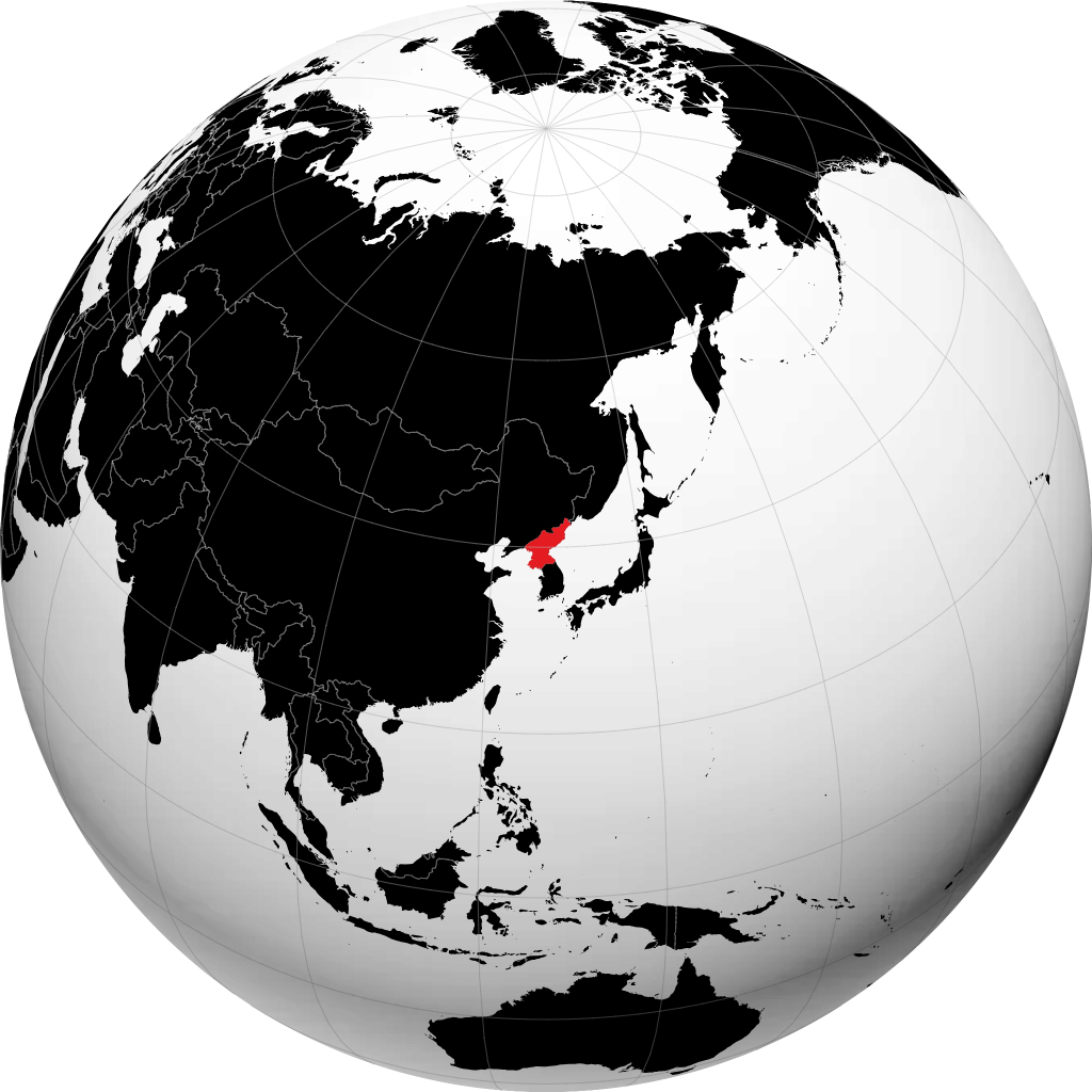 Korea Utara di globe