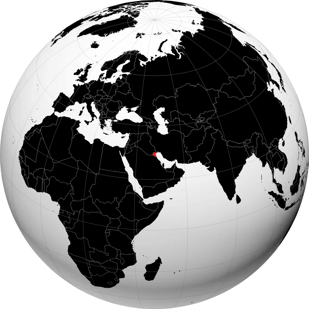 Kuwait di globe