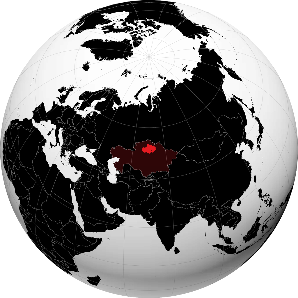 Wilayah Aqmola di globe