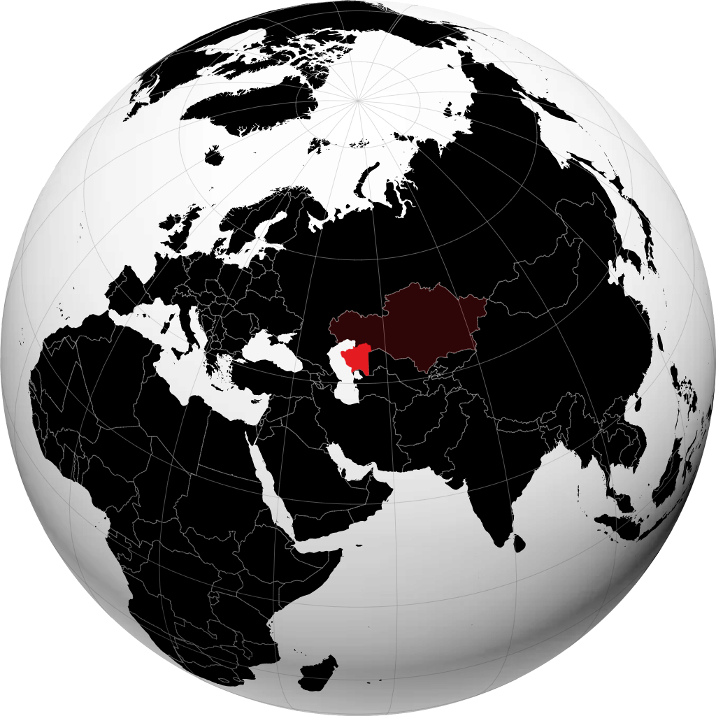 Oblast Mangistau di globe