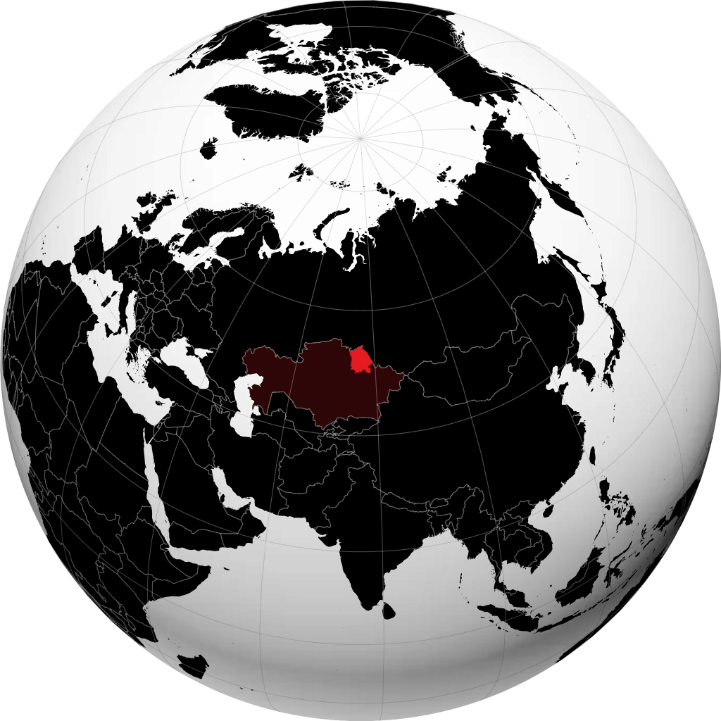 Oblast Pavlodar di globe