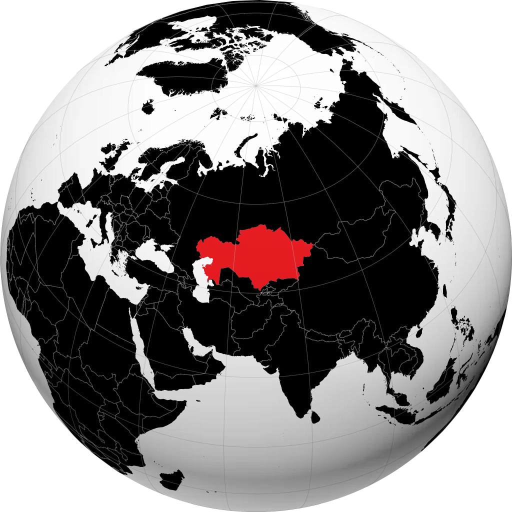 Kazakhstan di globe
