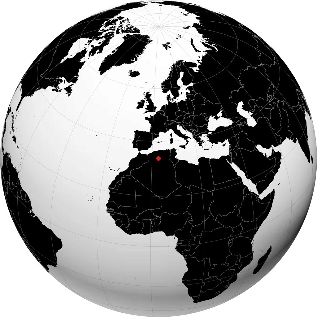 Laghouat di globe