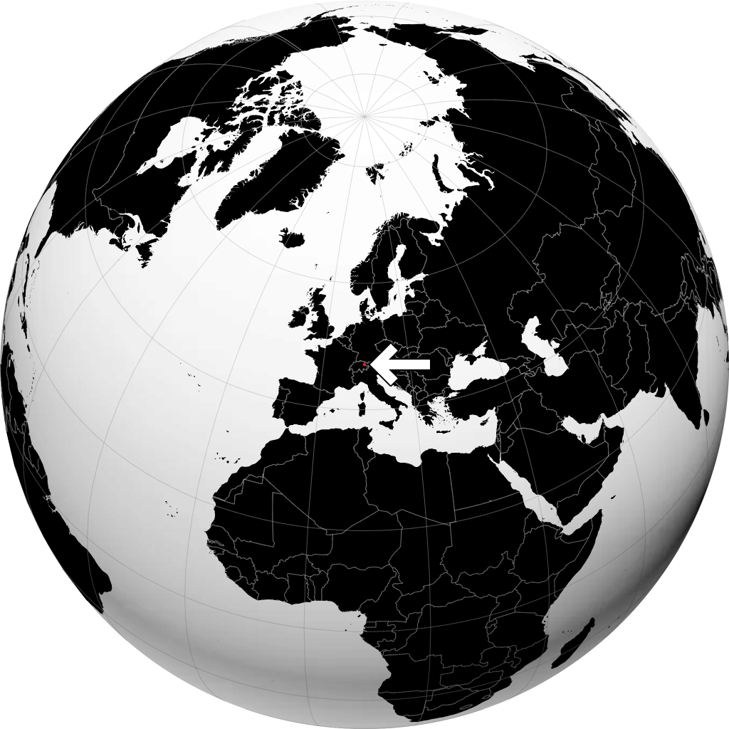 Liechtenstein di globe